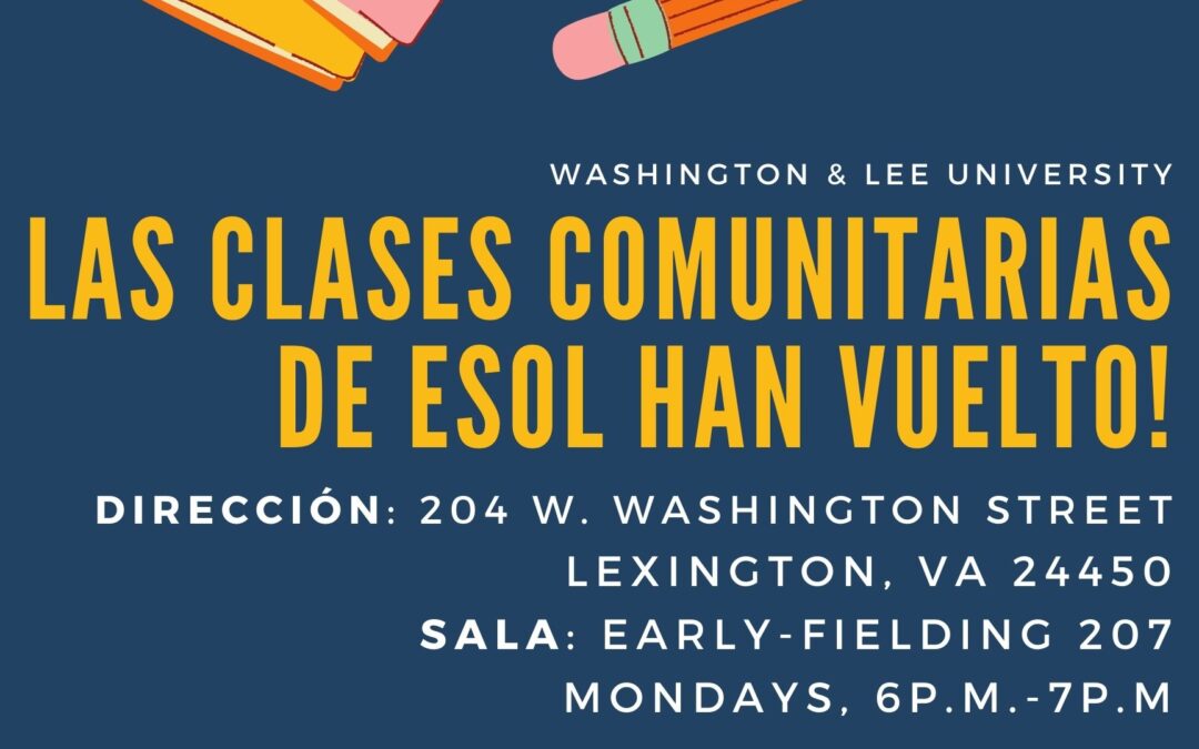 ¡Las clases comunitarias de ESOL han vuelto!